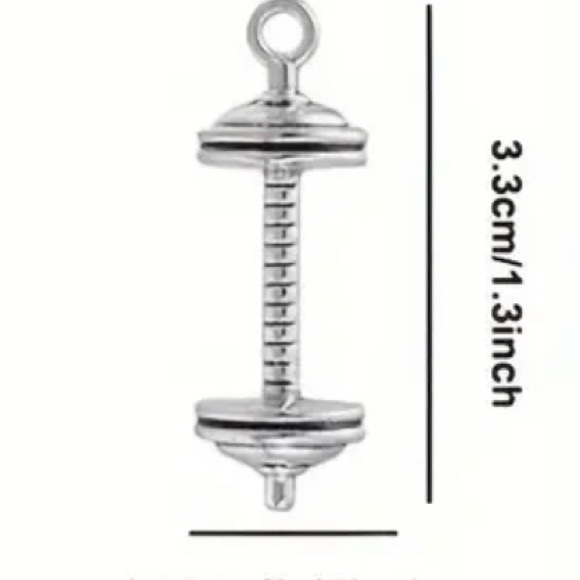 Weight lifting charm for keychain - Picture 5 of 5